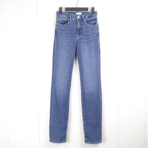 Good American Jeans Womens SZ 2/26 Slim Straight High Rise Stretch Casual